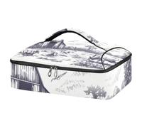 JUMBEAR Cacerola aislada vintage rural de granja, bolsa de transporte para cazuela, portadores de cacerolas para alimentos fríos o calientes, aptos para cenas, fiestas, campamentos