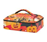 JUMBEAR Cacerola de Halloween con aislamiento de calabaza aterradora, bolsa de transporte para cazuela, portadores de cacerolas para alimentos fríos o calientes, aptos para cenas, fiestas, campamentos