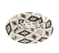 JUMBEAR Cama de dona calmante con patrones de tapiz de nativos americanos, cama redonda de felpa para cachorros, gatitos, camas cálidas y suaves para mascotas con parte inferior antideslizante y