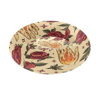 JUMBEAR Cama de dona calmante con tatuaje de mano con fuego, cama redonda de felpa para cachorros, gatitos, camas cálidas y suaves para mascotas con parte inferior antideslizante y lavable, M