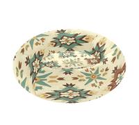 JUMBEAR Cama de dona calmante para perros y gatos con patrones de punto nativos americanos, cama redonda de felpa para cachorros, camas cálidas y suaves para mascotas con parte inferior antideslizante