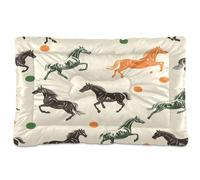 JUMBEAR Cama para mascotas con diseño de caballo de dibujos animados, colchón antideslizante para perros y gatos, cama suave y cómoda para gatos y perros que duermen 24 x 18 pulgadas