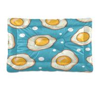 JUMBEAR Cama para mascotas con diseño de huevos lindos y antideslizantes, colchón para gatos y perros, cama suave y cómoda para gatos y perros, 24 x 18 pulgadas