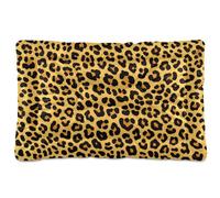 JUMBEAR Cama para mascotas con estampado de leopardo marrón, parte inferior antideslizante, colchón para gatos y perros, cama suave y cómoda para gatos y perros, 24 x 18 pulgadas
