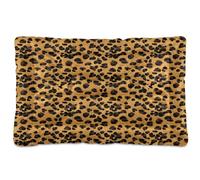 JUMBEAR Cama para mascotas con estampado de leopardo, parte inferior antideslizante, colchón para gatos y perros, cama suave y cómoda para gatos y perros, 36 x 24 pulgadas
