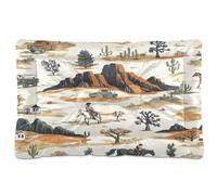 JUMBEAR Cama para mascotas vintage de Cowboys del Oeste a caballo, colchón antideslizante para perros, gatos y perros, camas suaves y cómodas para gatos y perros que duermen 24 x 18 pulgadas