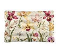 JUMBEAR Cama para mascotas vintage y hermosa con flores silvestres, colchón antideslizante para jaula de perro, tapete para gatos y perros, camas suaves y cómodas para gatos y perros que duermen de 36