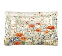 JUMBEAR Cama vintage para mascotas con diseño de flores silvestres, colchón antideslizante para perros, gatos y perros, camas suaves y cómodas para gatos y perros que duermen 24 x 18 pulgadas