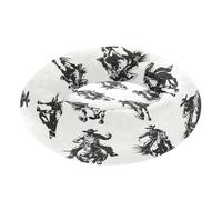 JUMBEAR Cama vintage Western Cowboy calmante para perros y gatos, cama redonda de felpa para cachorros, gatitos, camas cálidas y suaves para mascotas con parte inferior antideslizante y lavable, talla