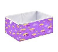 JUMBEAR Canasta de almacenamiento plegable de Halloween para palomitas de maíz y calavera, para organizar el hogar, estantes, armarios, 40 x 27 x 17 cm