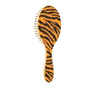 JUMBEAR Cepillo de pelo con textura de piel de tigre, cepillo de madera de bambú para todos los peinados, reduce los enredos y la rotura del cabello, promueve el crecimiento del cabello