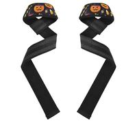 JUMBEAR Correas de levantamiento de pesas, soporte de calabaza de Halloween, acolchado de neopreno para culturismo, levantamiento de pesas, algodón suave, entrenamiento de fuerza, gimnasio, fitness