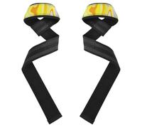 JUMBEAR Correas de levantamiento de pesas, textura de mármol amarillo, soporte acolchado de neopreno para culturismo, levantamiento de pesas, algodón suave, entrenamiento de fuerza, gimnasio, fitness