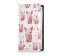 JUMBEAR Cute Pink Pig - Soporte para registro de coche y seguro, organizador de cuero para guantera de vehículo, soporte para documentos de coche para licencia de conducir, identificación, a, 24x26cm