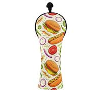 JUMBEAR Deliciosa funda para cabeza de palo de golf de hamburguesa para conductor/maderas de Fairway/híbrido, 1 paquete de funda de piel sintética con etiqueta de número