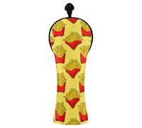 JUMBEAR Deliciosa funda para cabeza de palo de golf de papas fritas para conductor/maderas de Fairway/híbrido, 1 paquete de funda de piel sintética con etiqueta de número