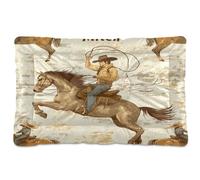 JUMBEAR Desert America Troops Cowboy - Cama para mascotas, colchón antideslizante para perros y gatos, cama suave y cómoda para gatos y perros que duermen 24 x 18 pulgadas