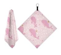 JUMBEAR Dolphin - 2 toallas de golf con imán y clip | Toalla de golf magnética de microfibra ultra absorbente, accesorios versátiles para bolsa de golf para hombres y mujeres