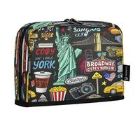 JUMBEAR Estatua de la Libertad - Estuche para lápices de gran capacidad, organizador de escritorio, bolsa de cosméticos con cremallera para escuela, oficina, viajes