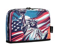 JUMBEAR Estatua de la Libertad - Estuche para lápices de gran capacidad, organizador de escritorio, bolsa de cosméticos con cremallera para escuela, oficina, viajes