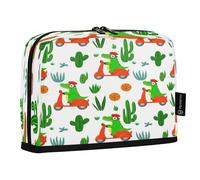 JUMBEAR Estuche para lápices con diseño de cocodrilos de dibujos animados, de gran capacidad, con cremallera, para escuela, oficina, viajes