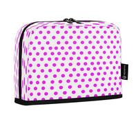 JUMBEAR Estuche para lápices de lunares rosados, gran capacidad, bolsa para bolígrafos, organizador de escritorio, bolsa de cosméticos con cremallera para escuela, oficina, viajes