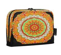 JUMBEAR Estuche para lápices de mandala bohemio, gran capacidad, bolsa para bolígrafos, organizador de escritorio, bolsa de cosméticos con cremallera para escuela, oficina, viajes