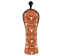 JUMBEAR Funda para cabeza de palo de golf con patrones de tapiz de nativos americanos para conductor/maderas de Fairway/híbrido, 1 paquete de funda de piel sintética con etiqueta de número