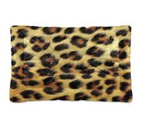 JUMBEAR Hermosa cama para mascotas con estampado de leopardo, parte inferior antideslizante, colchón para gatos y perros, cama suave y cómoda para gatos y perros que duermen 24 x 18 pulgadas