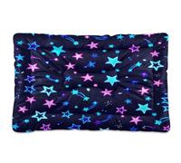 JUMBEAR Hermosas alfombrillas de cama para mascotas con estrellas coloridas, parte inferior antideslizante, colchón para gatos y perros, camas suaves y cómodas para gatos y perros que duermen 24 x 18