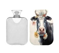 JUMBEAR Hermosas botellas de agua caliente con funda de terciopelo, bolsa de agua caliente de 1 litro para alivio del dolor cálido y terapia de calor frío, regalos cálidos en invierno, apto para niños