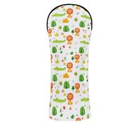 JUMBEAR Linda funda para cabeza de palo de golf de leones y cocodrilos para conductor/maderas de Fairway/híbrido, 1 paquete de funda de piel sintética con etiqueta de número