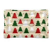 JUMBEAR Lindas alfombrillas de cama para mascotas con diseño de árbol de Navidad, parte inferior antideslizante, colchón para gatos y perros, cama suave y cómoda para gatos y perros, 36 x 24 pulgadas