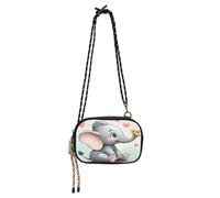 JUMBEAR Lindos bolsos cruzados de elefante de dibujos animados para mujeres y hombres, bolsos de hombro para teléfono y cartera para mujeres y niñas, viajes, compras, trabajo, uso diario