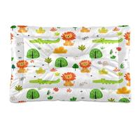 JUMBEAR Lindos tapetes de cama para mascotas de leones y cocodrilos, colchón antideslizante para jaula de perro, tapete para gatos y perros, camas suaves y cómodas para gatos y perros que duermen 24 x