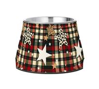 JUMBEAR Star and Water Buffalo - Cuencos antideslizantes de acero inoxidable para perros, comida y agua, para perros pequeños, medianos y grandes