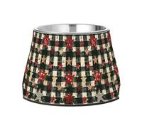 JUMBEAR Star and Water Buffalo - Cuencos antideslizantes de acero inoxidable para perros, comida y agua, para perros pequeños, medianos y grandes