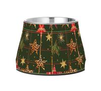 JUMBEAR Star and Water Buffalo - Cuencos antideslizantes de acero inoxidable para perros, comida y agua, para perros pequeños, medianos y grandes