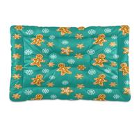 JUMBEAR Tapete de cama para mascotas de pan de jengibre de Navidad, colchón antideslizante para jaula de perro, tapete para gatos y perros, camas suaves y cómodas para gatos y perros que duermen 24 x