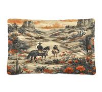 JUMBEAR Western North American Cowboy - Cama para mascotas, colchón antideslizante para perros, gatos y perros, camas suaves y cómodas para gatos y perros, 36 x 24 pulgadas