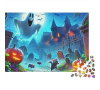 Jumbie Pumpkins - Rompecabezas desafiante para Adultos: Fantasma en un Cementerio embrujado para Adultos, Adolescentes y Personas Mayores. Gran Regalo. 38 x 26 cm (1000 Piezas).