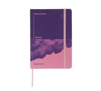 Jumble & Co Dates & Dreams - Agenda semanal sin fecha A5, organización e inspiración, papel 100% reciclado, color morado y rosa
