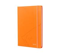 Jumble & Co Moodler - Agenda semanal para ver 2023, tamaño A5, naranja quemado, diario semanal con páginas punteadas