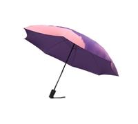Jumble & Co - Paraguas automático compacto resistente al agua, morado/rosa, 30 cm, Paraguas automático compacto resistente al agua con diferentes diseños en la parte superior e inferior
