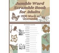 Jumble Word Scramble Book for Adults: 1400 Words to Unscramble with Solutions to Challenge Yourself (Relaxing Activity Books for Adults)
