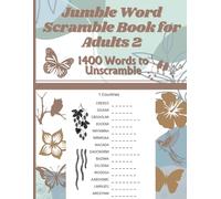 Jumble Word Scramble Book for Adults 2: 1400 Words to Unscramble with Solutions to Challenge Yourself (Relaxing Activity Books for Adults)