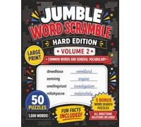 Jumble Word Scramble Book : Hard Edition, Volume 2: Common Words and General Vocabulary | Large Print Puzzle Book for Adults, Seniors & Teens | 8.5 x 11 Inches