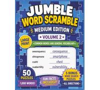 Jumble Word Scramble Book | Medium Edition Volume 2: Large Print Word Scramble Puzzle Book for Adults, Seniors & Teens | 8.5 x 11 Inches | 50 Medium ... (Large Print Jumble Word Scramble Books)