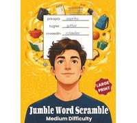 Jumble Word Scramble Puzzle Book - Medium Difficulty: 50 Word Scramble Puzzles with Bonus All Directions Word Searches | Relaxing Brain Games with ... Teens and Adults (Jumble Word Scramble Books)