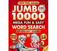 JUMBO 10,000 Mega Fun & Easy Word Search for Brilliant Seniors | 2026 Edition: Easy-to-Read Nostalgic Puzzles for Memory & Focus | Relaxing Brain Games | Ideal Holiday & Birthday Gift